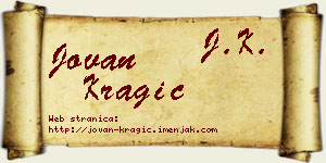 Jovan Kragić vizit kartica